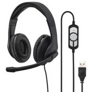 Hama Headset  HS-USB300, Stereo, schwarz 