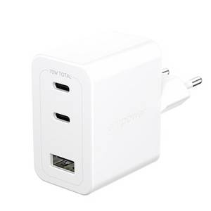 Panzerglass empower by ® Turbo 70W Multiple Ladegarät inkl. 2x USB-C + USB-A EU Anschluss Silber Weiß 