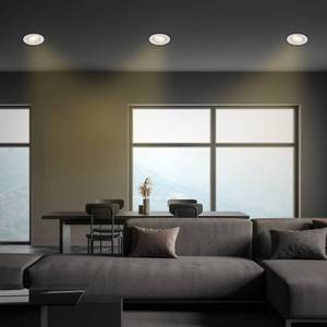 Briloner LED-Einbauleuchte Desi, chrom matt, Ø9cm, dimmbar, 3000K 