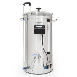 Klarstein Brauheld Smart 45 Maischekessel 2500W 45L 100°C Umwälzpumpe Edelstahl Edelstahl 45 Liter 