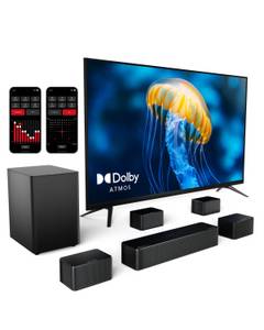Ultimea Poseidon D80 7.1 Soundsystem Dolby Atmos (HDMI, Bluetooth, 460 W, inkl. kabellosen Subwoofer, kabelgebundenem Rear-Lautsprechern) 