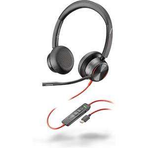 POLY Blackwire 8225 USB-C Stereo-Headset + USB-C/A-Adapter, ANC 