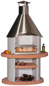 WELLFIRE Grillkamin »Duna Colora«, BxTxH: 110x73x192 cm Holzkohlegrill