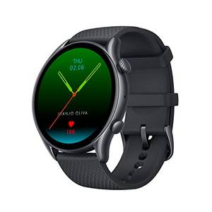  AMAZFIT Smartwatch GTR 3 Pro 1,45 Zoll AMOLED-Display Fitness Watch mit GPS, Überwachung von Herzfrequenz, Schlaf, Stress, SpO2, über 150 Sportmodi, Bluetooth-Anrufen, Musiksteuerung, Alexa (Black) 
