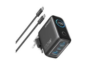  ANKER Nano 100W 3-Port Ladegerät Apple, Samsung C1/C2:100W, C1+C2:70W+30W/95W+5W, C1/C2+A:67W+33W/95W+5W, Dark Gray 