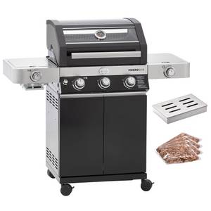 Rösle RÖSLE Gasgrill RÖSLE BBQ Gasgrill Videro G3-S Vario Grill mit Räucherset