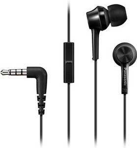 Panasonic RP-TCM115E-K In-Ear Kopfhörer Kopfhörer (Integriertes Mikrofon vorhanden, In-Ear-Kopfhörer mit integriertem Mikrofon) In-Ear-Kopfhörer