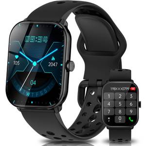 BANLVS Damen Smartwatch mit Bluetooth Anrufe Smartwatch (5.1 cm/2,01 Zoll, iOS und Android) perfektes Geschenk für Frauen, (2.01 Zoll, HD Voll Touchscreen) Armband Fitnessuhr, IP67, 24H Herzfrequenz, Menstruationszyklus, Schlafmonitor,Blutdruck 