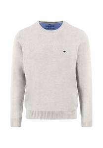 Fynch-hatton Rundhalspullover mit Logo Stickerei 