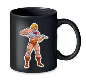 Blondie & Brownie Tasse He-Man MotU Masters of The Universe in Schwarz und Weiß, Keramik, Spühlmaschinenfest 