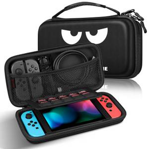 Fintie Tasche für Nintendo Switch/Switch OLED Modell-Aufbewahrungstasche Case Gaming-Controller (Hülle mit 10 Spielkartenhaltern und Haltegurt, für Nintendo Switch Konsole und Zubehör) 