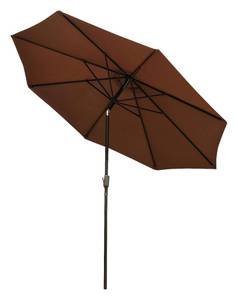 Braun Outsunny Knickschirm  Stahl H/d: Ca. 245x300 Cm 