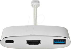 Nedis N CCTB64765AL02 - USB-Multi-Adapterkabel, Stecker Typ C > USB-A, HDMI, Type-C, 0,2 