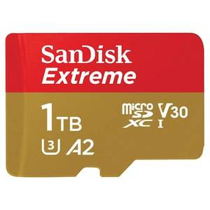 Sandisk Extreme 1TB microSDXC Speicherkarte Kit (2022) bis 190 MB/s,C10,U3,V30 