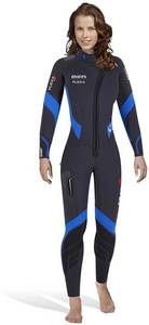 Mares Flexa 8.6.5 She Dives black/blue Neoprenanzug