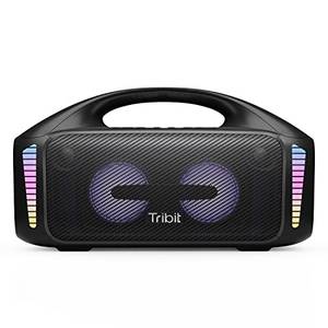  Bluetooth Lautsprecher Tribit StormBox Blast,Tragbarer Lautsprecher 90W Lauter Stereo Sound mit XBass LED-Lichtshow Bluetooth 5.3,Wasserdichter IPX7 PowerBank TWS,30 Stunden Spielzeit für Draußen 