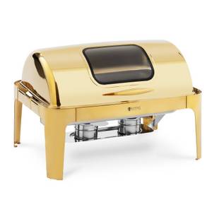 Royal Catering Speisenwärmer Chafing Dish 9 l stromlos Wasserbad: 14 l Rechaud Wärmebehälter 