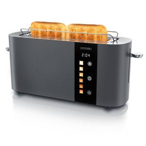 Arendo Toaster 2-Scheiben Edelstahl Langschlitz, Touch, 