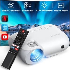 Yoton 450ANSI-Lumen, 1920x1080 px, 5G Beamer (Wird mit Netflix/Prime Video/YouTube-Software geliefert, Dolby-Sound) 
