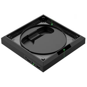 SIERGA XBOX Series X/S beleuchtete Basis, RGB-LED-Ständer, 7 Farben Zubehor für Xbox Contoller (mit 3 USB C Hub 2.0 Anschlüssen, schwarz) 