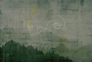 Architects Paper Fototapete Atelier 47 Golden Outline 4, abstrakt 