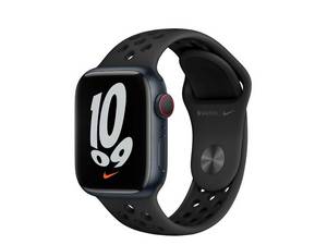 Apple Watch Nike Series 7, GPS & Cell., 41mm, Alu. mitternacht, Sportb. schwarz 