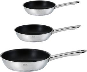 Rösle RÖSLE Pfannen-Set MOMENTS, Edelstahl 18/10, (Set, 3 tlg.), mit Antihaftversiegelung ProPlex, Ø 20, 24 und 28 cm, spülmaschinen-, backofen- und induktionsgeeignet 