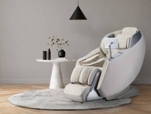 Home Deluxe Massagesessel ALVINA mit Premium Webstoffpolsterung- Grau 