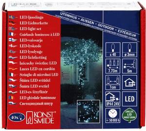 Konstsmide Micro LED Lichterkette 40 hellblau (3627-440)