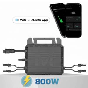 SUNNIVA MARSTEK Mikro-Wechselrichter 800 W MST-MI0800 für Balkonkraftwerk, IP67 wetterfest, Plug-&-Play Installation, 2 MPPT, Bluetooth & WIFI, Micro Inverter 