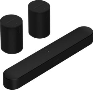 Sonos Beam (Gen.2) + Era 100 5.0 Surround Set schwarz Soundbar ohne Subwoofer