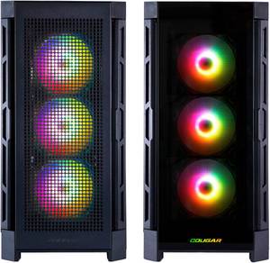 Cougar DUOFACE PRO Black 7420 Gaming-PC (AMD Ryzen 7 9800X3D, GeForce RTX™ 5080, 64 GB RAM, 2000 GB SSD, Wasserkühlung, Windows 11, DDR5 RAM, Gen4 SSD) 