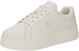 Tommy Hilfiger Sneakers Platform Court Sneaker Nubuck Écru