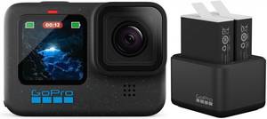 Gopro HERO12 Black + Dual Charger + Enduro Akkus 4K-Action-Cam