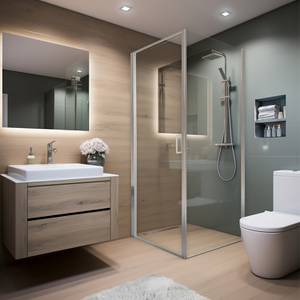 Home Deluxe Duschkabine LIVIA - 100 x 195 cm Chrom 