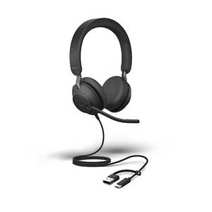 Jabra Evolve2 40 SE Stereo Headset Schwarz - MS-Teams, USB-C/A, Busylight 