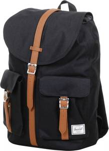 Herschel Dawson Laptop Backpack black/tan synthetic leather (10233) Laptop-Rucksack