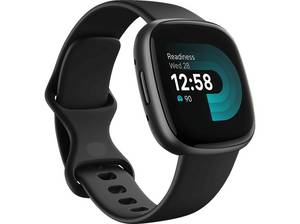  FITBIT Versa 4 Smartwatch Aluminium Elastomer, Black/Graphite 