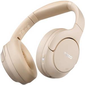  TOZO HT2 Hybrid Active Noise Cancelling Headphones, Kabellose Over Ear Bluetooth Kopfhörer, 60 Std Spielzeit, Hi-Res Audio,Benutzerdefinierter EQ per App Tiefer Bass Komfortable Ohrmuscheln - Khaki 