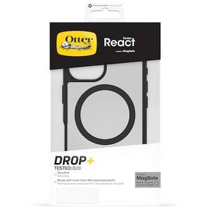 Otterbox React MagSafe Apple iPhone 16 Black Crystal - clear/black 