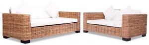 Vidaxl Sofa-Set 15-tlg. Natürliches Rattan (274769) Loungeset