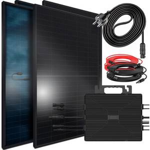 SUNNIVA Balkonkraftwerk 2392/2000W 4 x 460Wp Module + Astro-Energy TM-L2000M + Schuko-Kabel 5m Photovoltaik-Komplettanlage