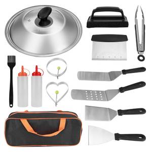 BlingBin Grillbesteck-Set Grillbesteck Set Edelstahl Grillzubehör Schwerlast...