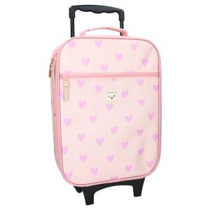 COFI 1453 Kidzroom Kindertrolley mit Herzmotiv Koffer für Kinder Rollkoffer 41×3 