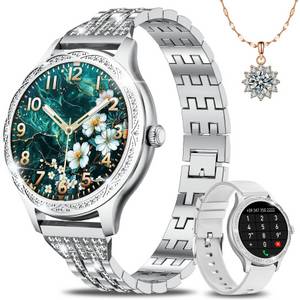 Sanorum Smartwatch Damen mit Telefonfunktion Smartwatch (3.2 cm/1.27 Zoll,...