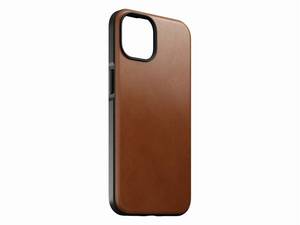 Nomad Modern Case, Leder-Schutzhülle für iPhone 14, mit MagSafe, braun 