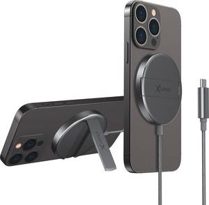 Xlayer 219372 - Magnet-Ladegerät, Alu, space-grey, 15 W, iPhone 12 