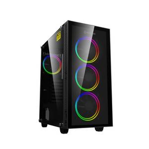 GameMax Gaming-Gehäuse Draco XD Midi-Tower, (gehärtetes Glas), USB3.0*1+1xUSB2.0, HD-Audio, ATX, schwarz 