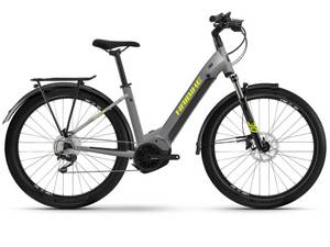 Haibike Trekking 6 (2022) Low gloss grey/neon yellow Elektro-Tiefeinsteiger