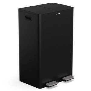 Klarstein Mülleimer KG28-60L-sch, Mülltonnenbox Fach Treteimer Trash Bin Garbage Müll 